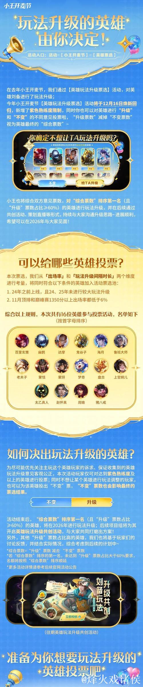 2025英雄玩法升级全民票选正式启动，快来参与吧！